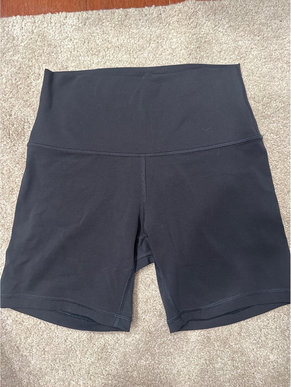 (4)Lululemon Black High-Rise Bike Shorts Size 6